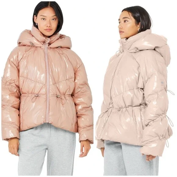 ALO YOGA Stunner Puffer Jacket in Dusty Punk SZ M - Picture 2 of 11